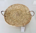 Decorative Woven Tray with Handles - 2 Sizes - Hygge SHORES