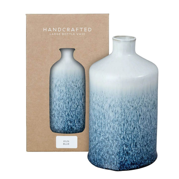 Denby Stoneware Kiln Blue Large Bottle Vase (Boxed) - Hygge SHORES
