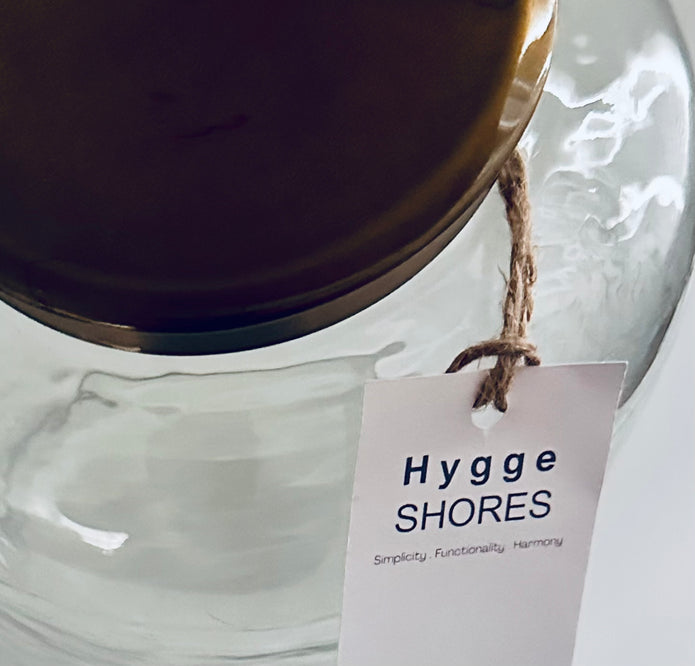 Hammered Glass Storage Container With Lid - 3 Sizes - Hygge SHORES