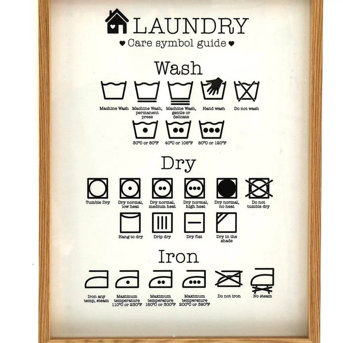 Laundry Care Symbol Guide - Hygge SHORES