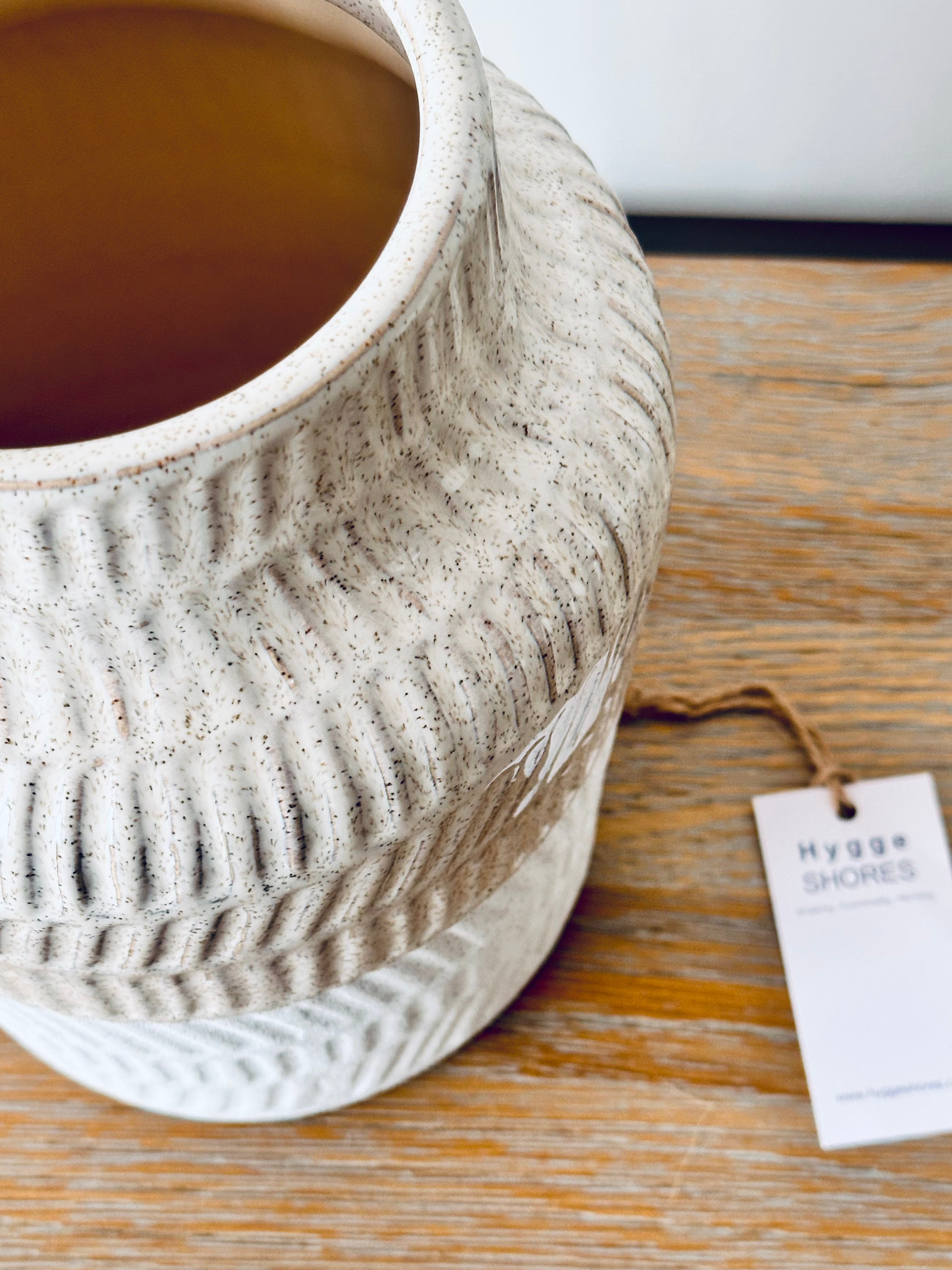 Natural Debossed Vase - Hygge SHORES