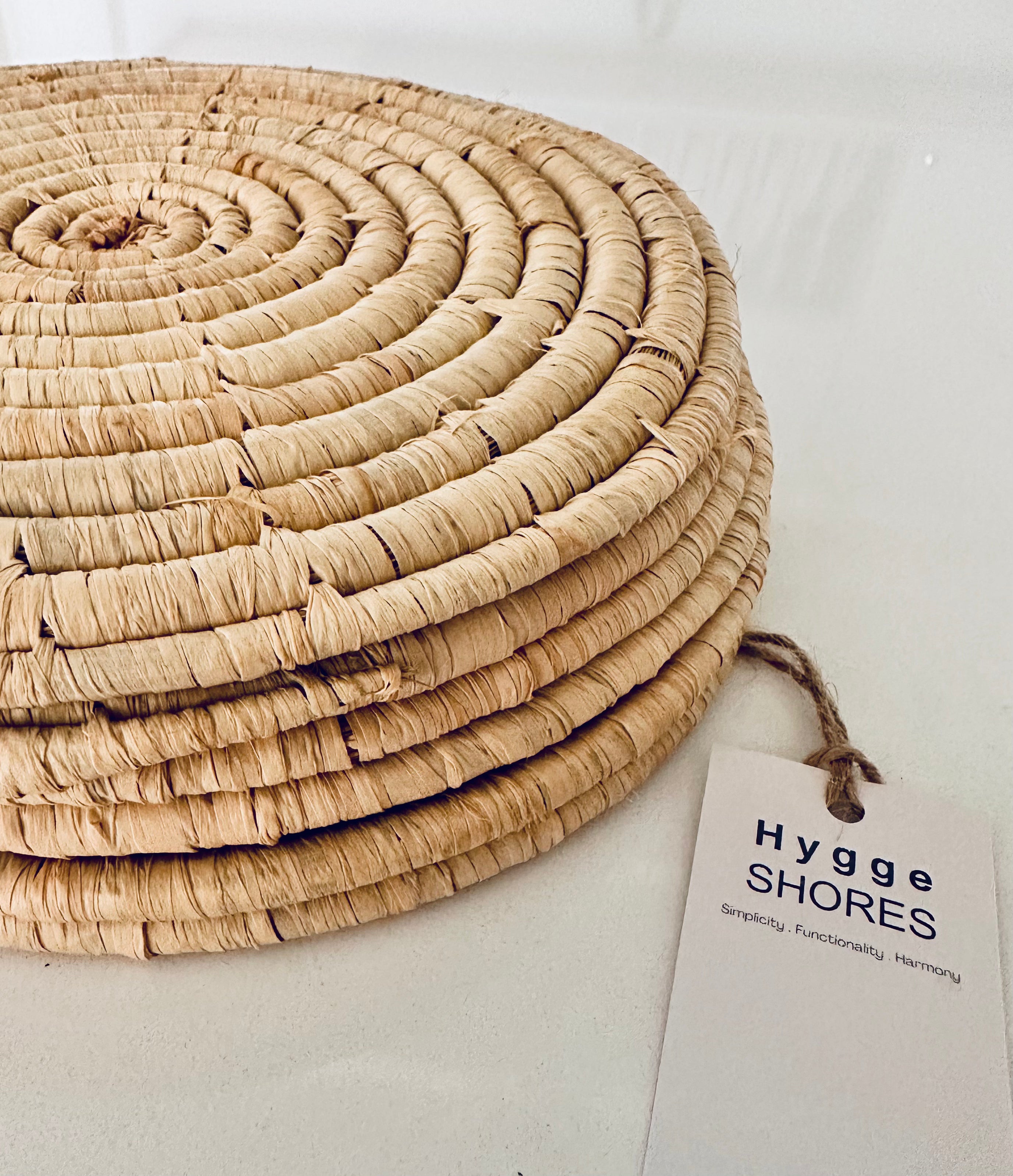 Raffia Woven Placemat - Set of 6 - Hygge SHORES
