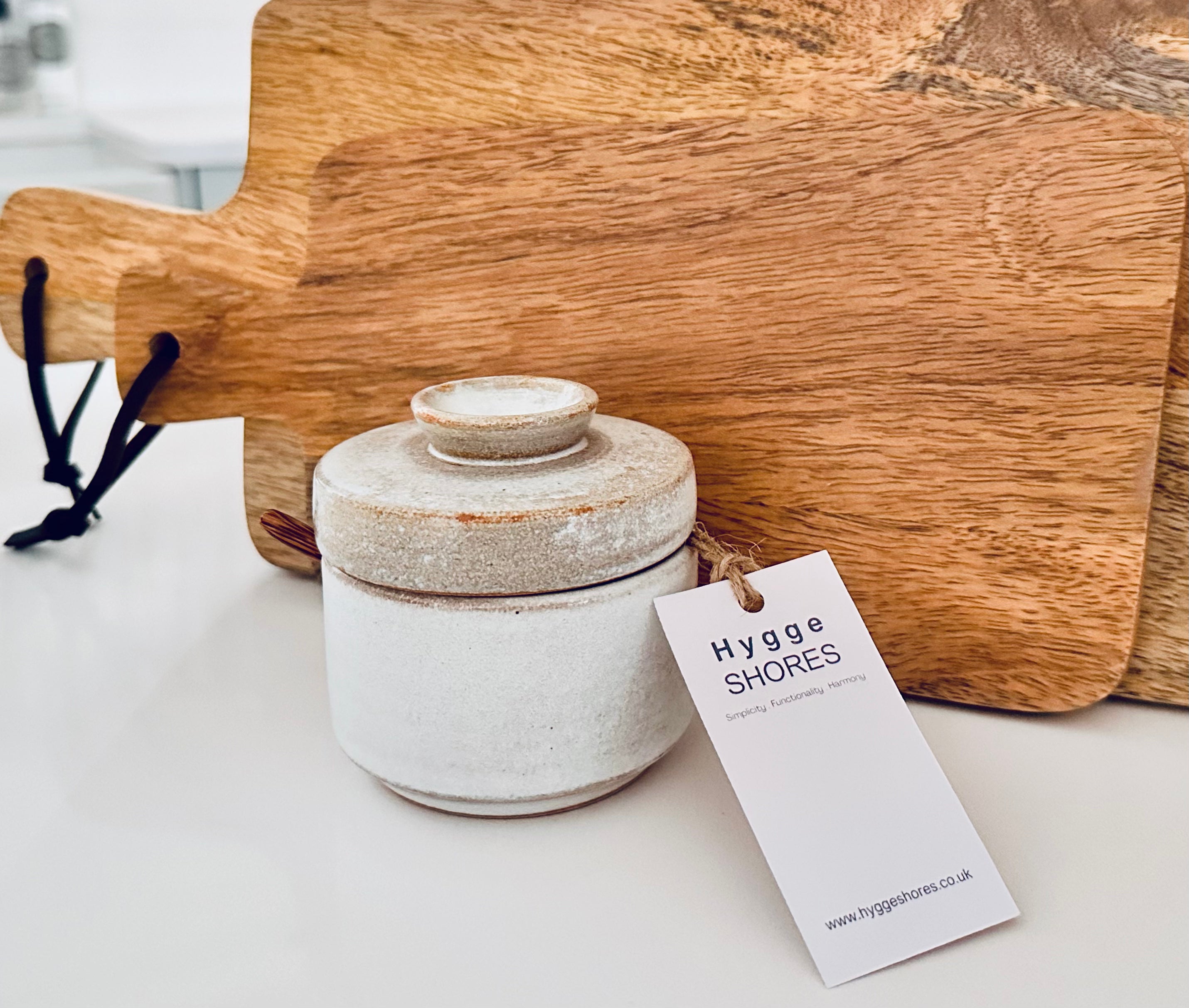 Rustic Sugar Bowl with Spoon - Hygge SHORES