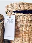 Seagrass Drum Baskets with Lid - Set of 2 - Hygge SHORES