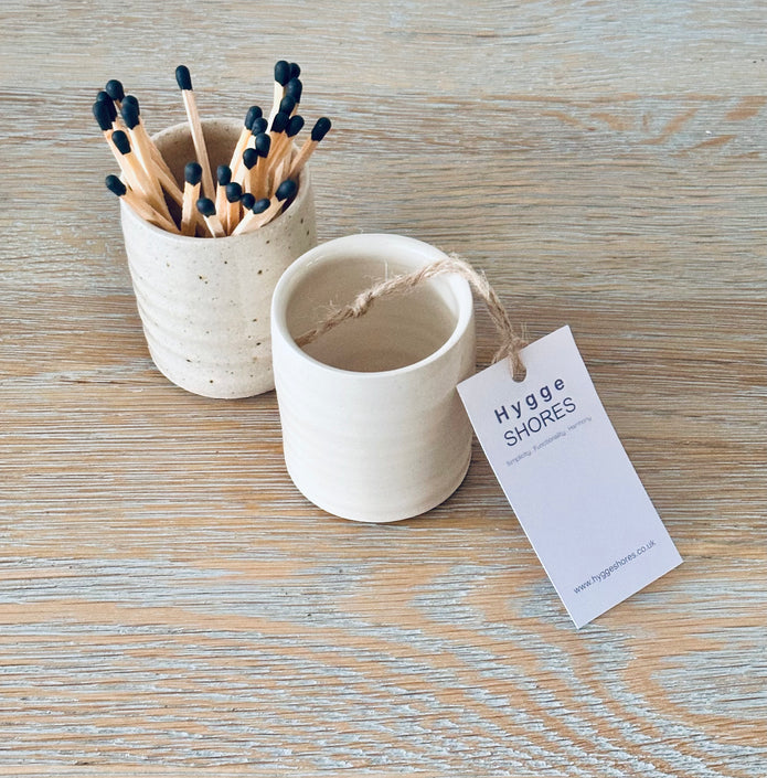 Stoneware Match Holder & Striker - 2 Colours - Hygge SHORES