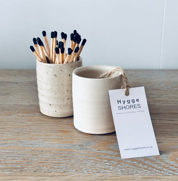 Stoneware Match Holder & Striker - 2 Colours - Hygge SHORES