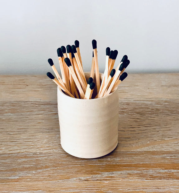 Stoneware Match Holder & Striker - 2 Colours - Hygge SHORES