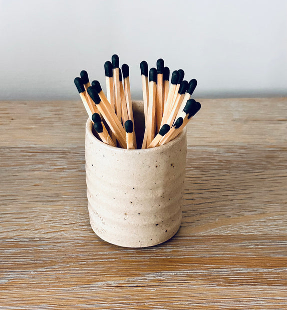 Stoneware Match Holder & Striker - 2 Colours - Hygge SHORES