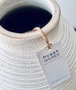 White Ribbed Vase - 2 Sizes - Hygge SHORES