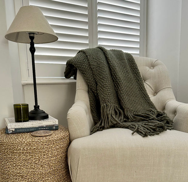 Forest Green Woven Blanket