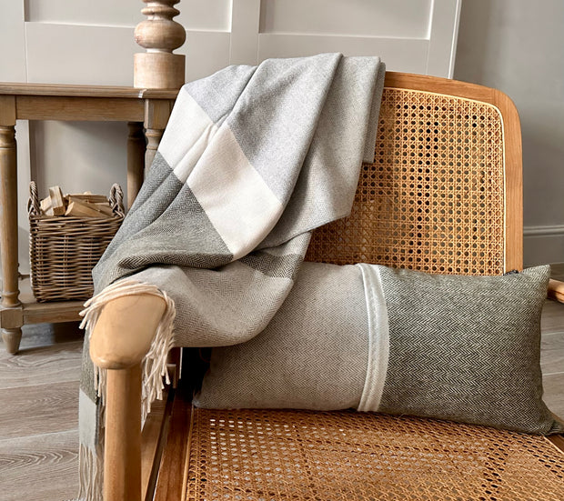 Scandi Lambswool Bolster Cushion