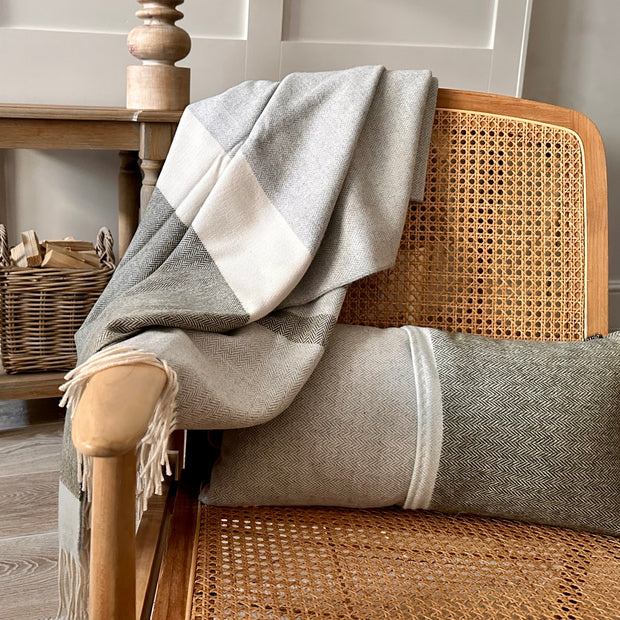 Scandi Lambswool Bolster Cushion