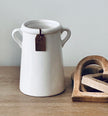 White Tall Vase with Handles - Hygge SHORES